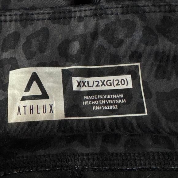 Athlux XX-Large Ankle Leggings Leopard Print Pockets Drawstring Elastic Waist - Picture 6 of 10